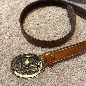 Men’s belt with belt buckle